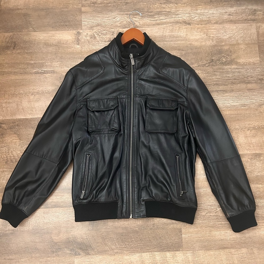 Men’s Michael Kors Pristine Condition Leather Jacket